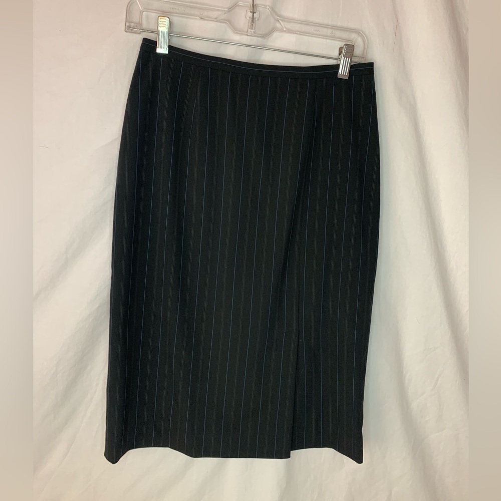 vintage Classiques Entier women’s midi skirt size4 pinstriped front slit lined